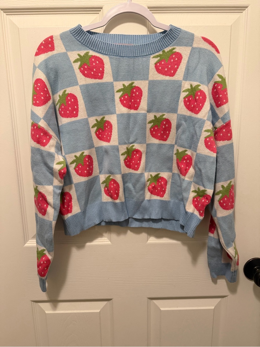 Strawberry Women's Slightly Cropped Sweater